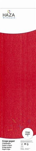 Crepe papier rood (FSC, 250x50cm) van Haza Witbaard koop je bij Partywinkel