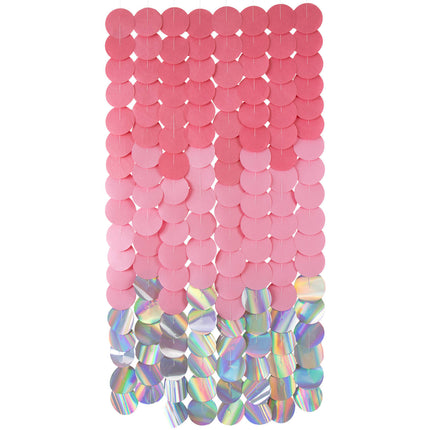 Tenda per porta rosa argento 1,7 m