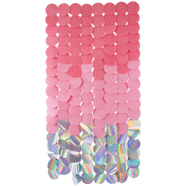 Tenda per porta rosa argento 1,7 m