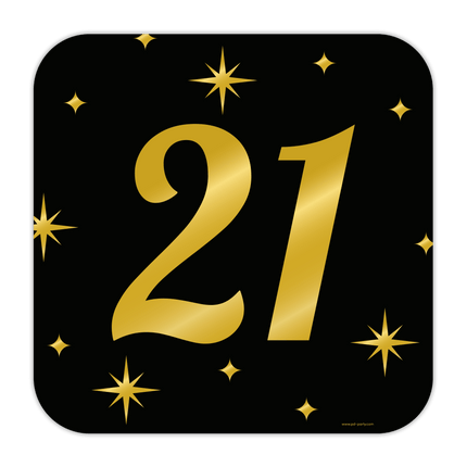 Deurbord 21 Jaar 50cm van Paper Dreams koop je bij Partywinkel