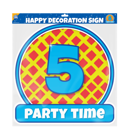 Deurbord 5 Jaar Gekleurd 50cm van Paper Dreams koop je bij Partywinkel