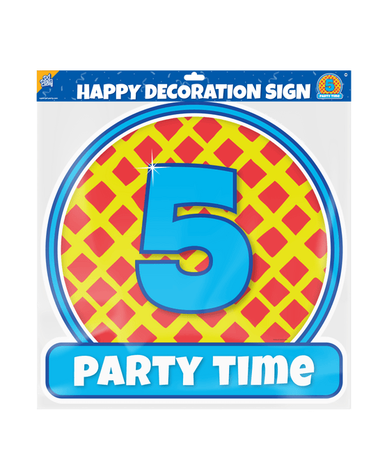 Deurbord 5 Jaar Gekleurd 50cm van Paper Dreams koop je bij Partywinkel