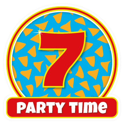 Deurbord 7 Jaar Gekleurd 50cm van Paper Dreams koop je bij Partywinkel