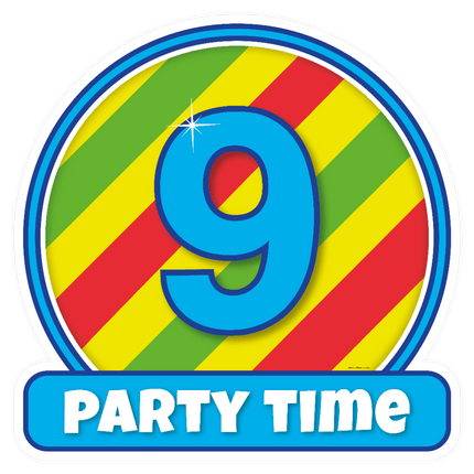 Deurbord 9 Jaar Gekleurd 50cm van Paper Dreams koop je bij Partywinkel