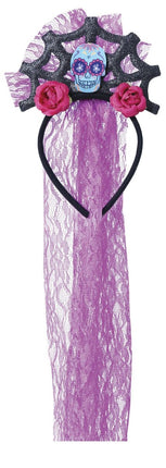 Dia De Los Muertos Haarband Spinnenweb van Fiestas Guirca koop je bij Partywinkel