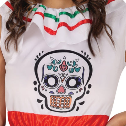 Dia De Los Muertos Jurk Dames Doodshoofd van Fiestas Guirca koop je bij Partywinkel