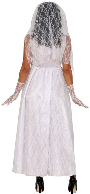Dia De Los Muertos Jurk Wit Dames Bruid van Fiestas Guirca koop je bij Partywinkel