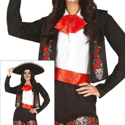Dia De Los Muertos Kostuum Dames Zangeres van Fiestas Guirca koop je bij Partywinkel