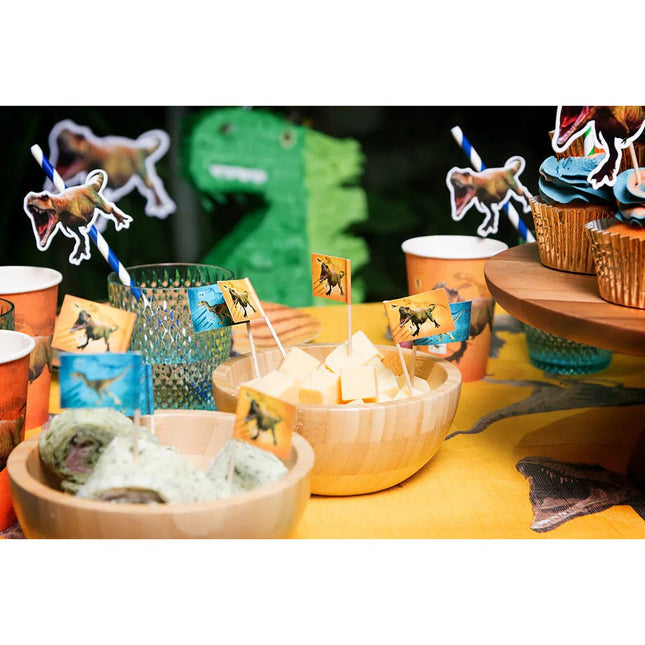 Dino Cocktailprikkers 7cm 24st - Partywinkel - 8712026506122