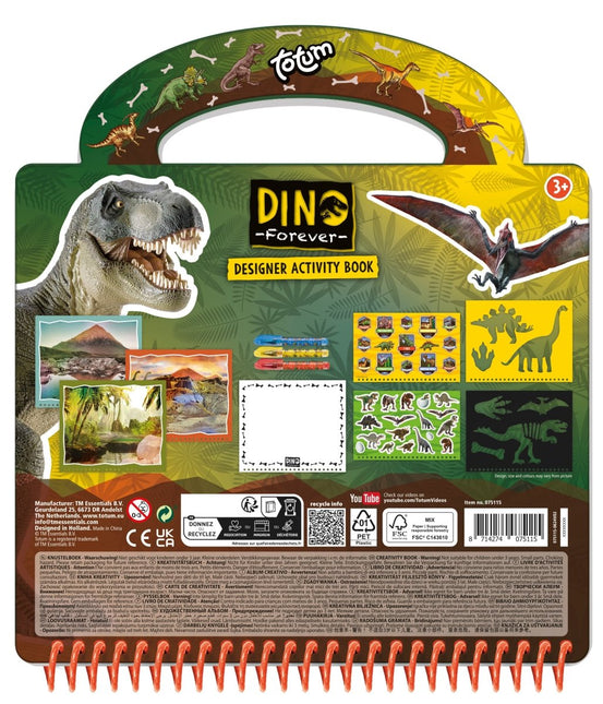 Dino Knutsel Boek 3 delig - Partywinkel - 8714274075115