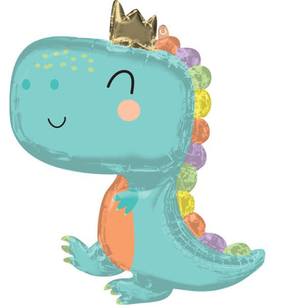 Dinosaurus Helium Ballon Turquoise Leeg 78cm van Riethmueller koop je bij Partywinkel