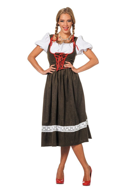Dirndl Jurk Oktoberfest Lang Groen van Wilbers & Wilbers koop je bij Partywinkel