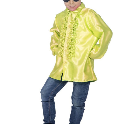 Disco 70S Blouse Geel Jongen van Wilbers & Wilbers koop je bij Partywinkel