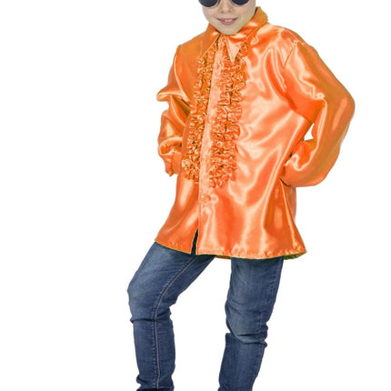 Disco 70S Blouse Oranje Jongen van Wilbers & Wilbers koop je bij Partywinkel