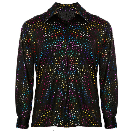 Disco 70S Blouse Zwart Heren Metallic van Widmann koop je bij Partywinkel