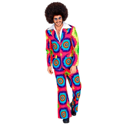 Disco 70S Kostuum Gekleurd Heren Groovy van Widmann koop je bij Partywinkel