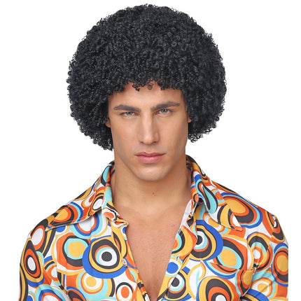 Disco 70S Pruik Zwart van Widmann koop je bij Partywinkel