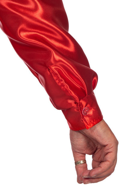 Disco Blouse Ruches Rood van Wilbers & Wilbers koop je bij Partywinkel