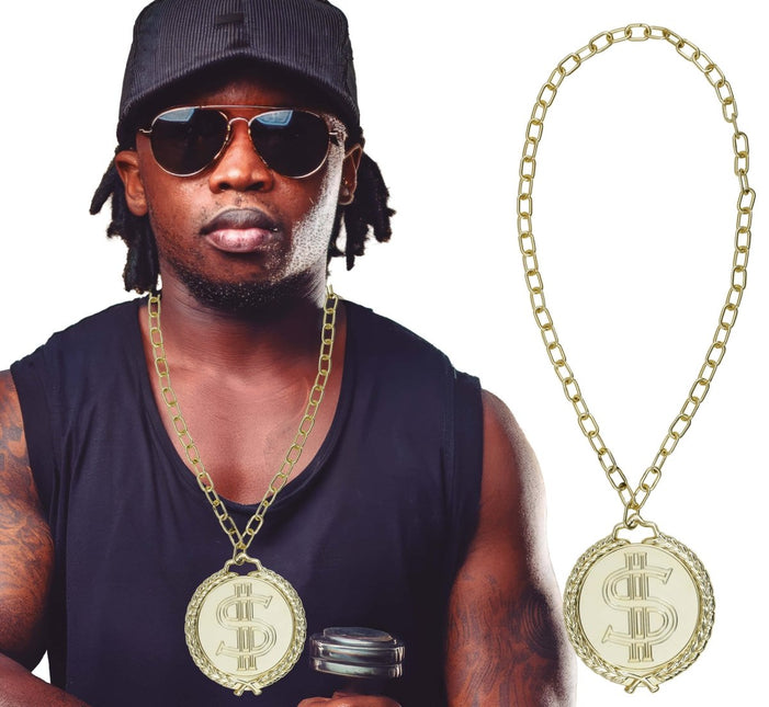 Dollars Ketting Goud 13cm van Fiestas Guirca koop je bij Partywinkel