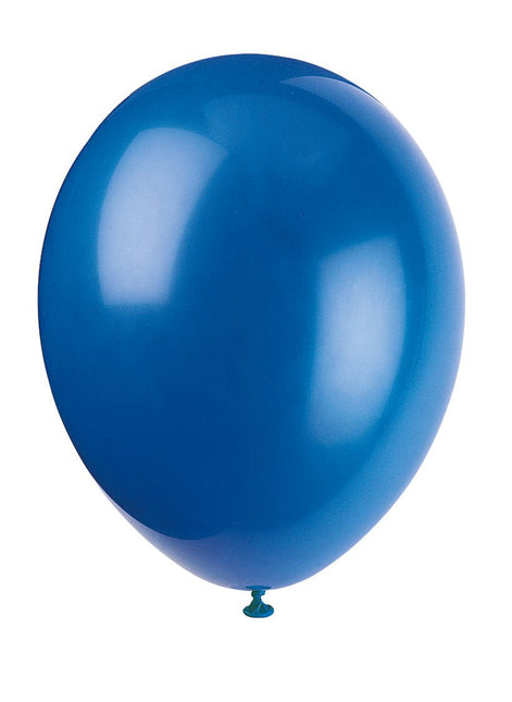 Donkerblauwe Ballonnen Glans 30cm 10st van Unique koop je bij Partywinkel
