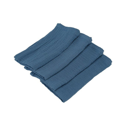 Donkerblauwe Servetten Katoen 40cm 4st van CHAKS koop je bij Partywinkel