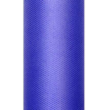 Donkerblauwe Tule Rol 30cm 9m van Partydeco koop je bij Partywinkel