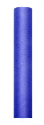 Donkerblauwe Tule Rol 30cm 9m van Partydeco koop je bij Partywinkel
