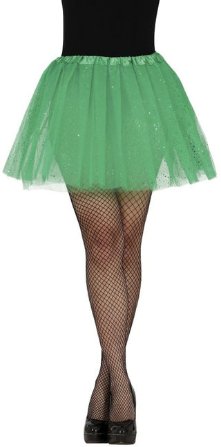 Donkergroene Tutu Dames Glitter 40cm van Fiestas Guirca koop je bij Partywinkel