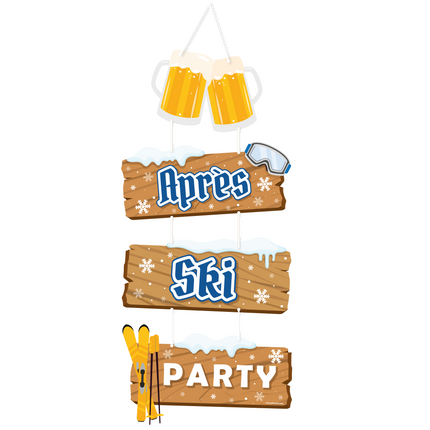 Decorazione appesa marrone Apres Ski Party 1m