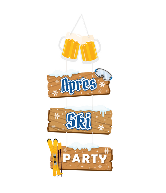 Decorazione appesa marrone Apres Ski Party 1m