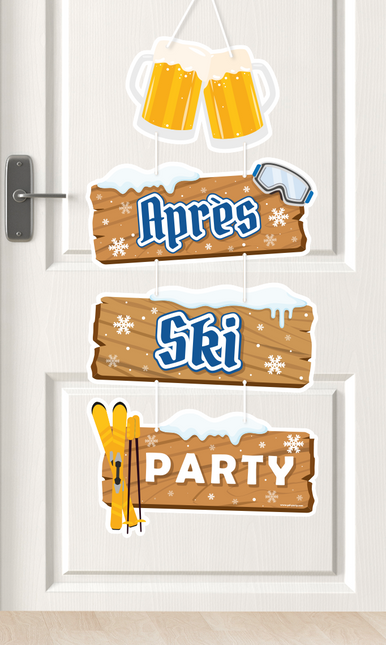 Decorazione appesa marrone Apres Ski Party 1m