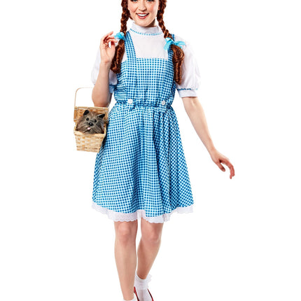 Costume da Dorothy per adolescenti, ragazze blu e bianche
