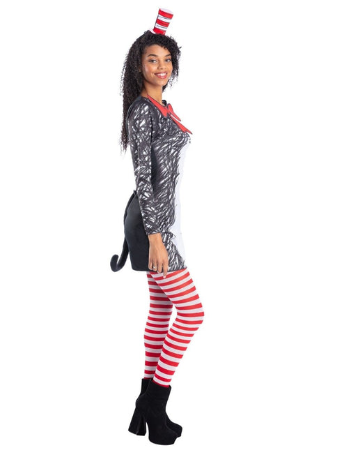 Dr Seuss Cat in the Hat Ladies Kostuum van Smiffys koop je bij Partywinkel