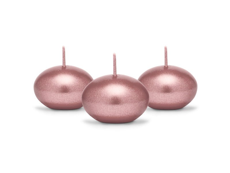 Drijfkaarse Rose Goud 4cm 50st van Partydeco koop je bij Partywinkel
