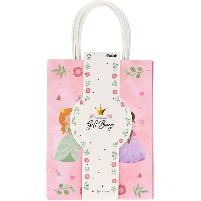 Sacchetti per feste principesse 27cm 6pz