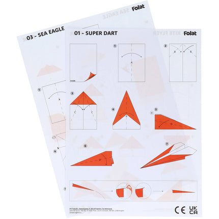 Set di aeroplanini di carta colorati 12 pezzi