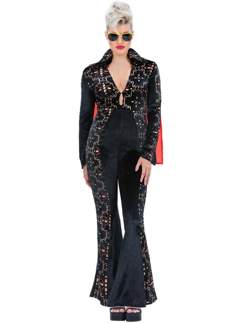 Elvis Black Rhinestone Kostuum van Smiffys koop je bij Partywinkel