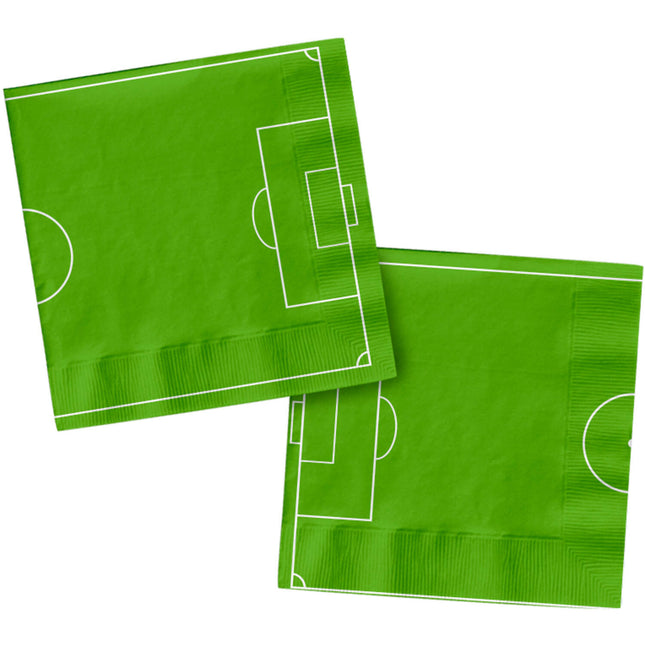 Tovaglioli da calcio verde chiaro 33cm 20pz