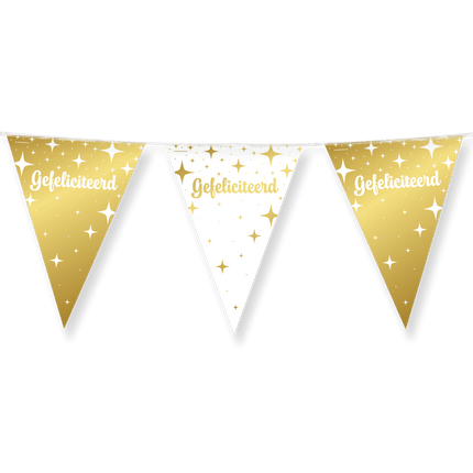 Fancy party Vlaggenlijn folie - Gefeliciteerd van Paper Dreams koop je bij Partywinkel