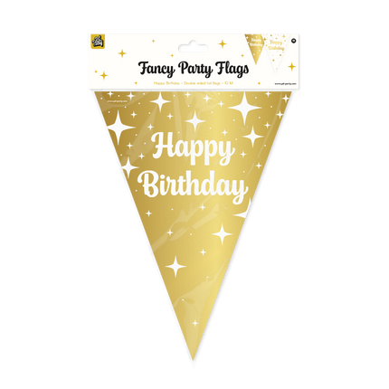 Fancy party Linea di bandiera foil - Buon compleanno