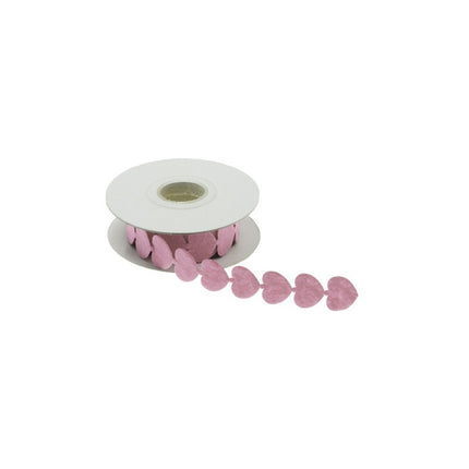 NASTRO IN FELTRO CON CUORI ROSA 200 CM X 2 CM