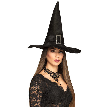 Cappello da strega di Halloween nero