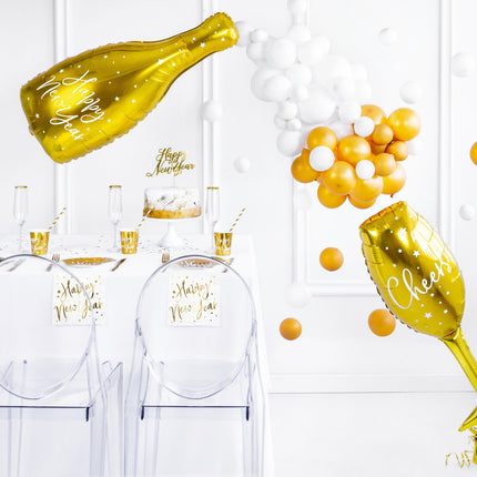 Cake topper Happy New Year Oro 24 cm