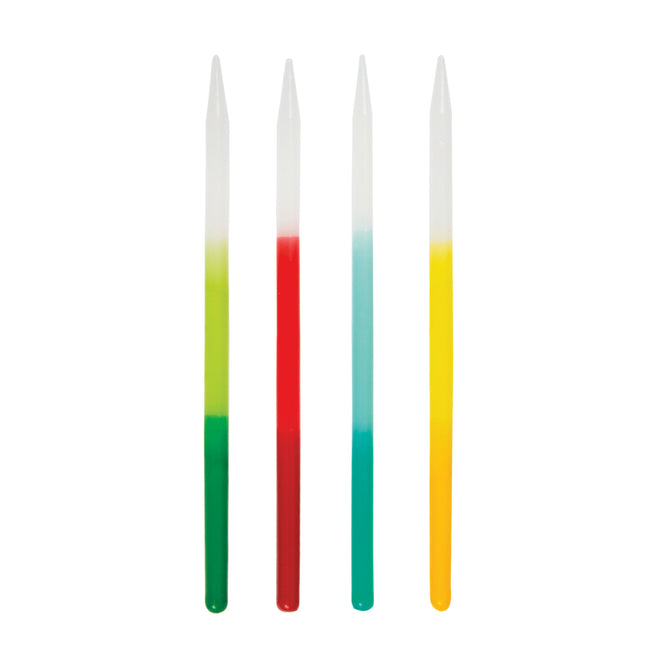 Candele colorate Ombre 12cm 12pz