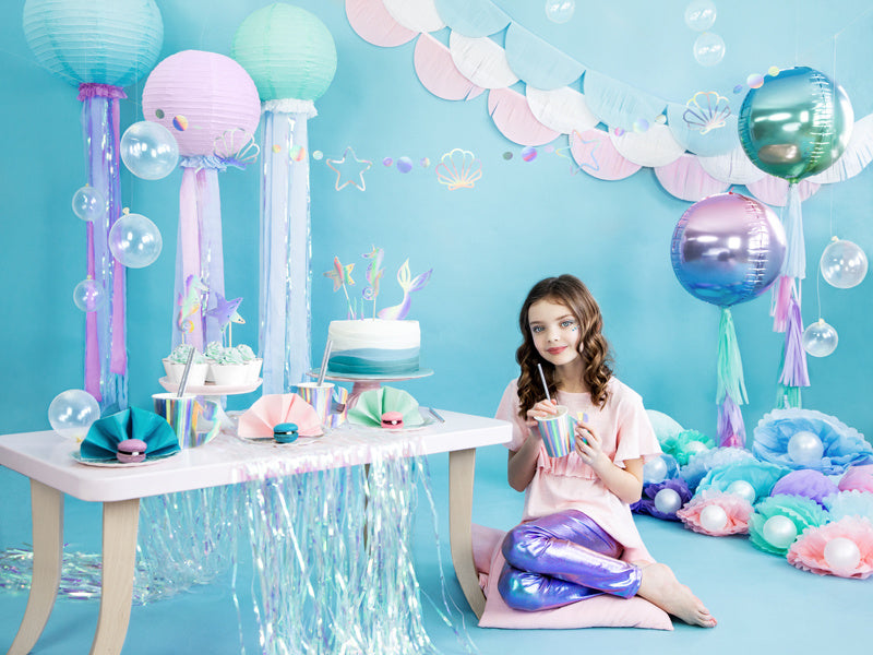 Set di cake topper a forma di sirena 3 pezzi