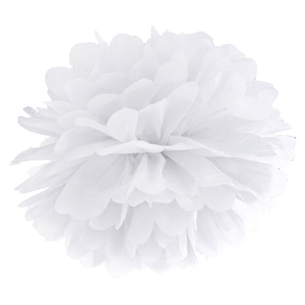 Pompon bianco 25 cm
