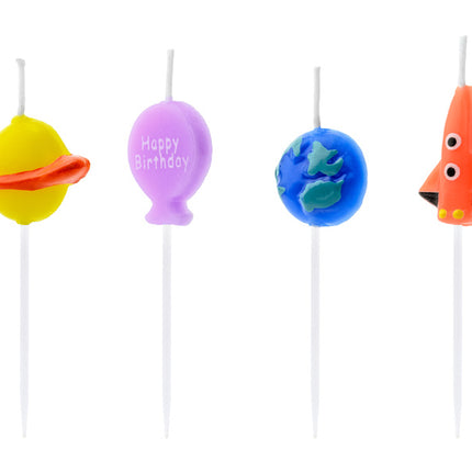 Candele spaziali 3cm 4pz