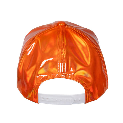 Cappello arancione olografico regolabile