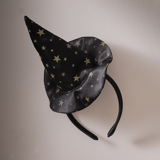 Cappello da strega in oro nero