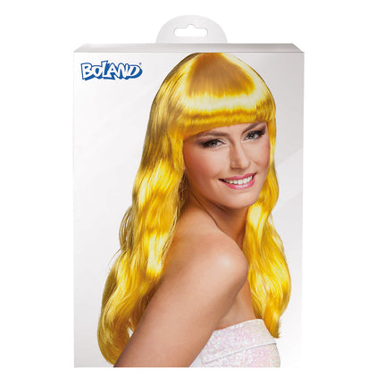 Parrucca capelli lunghi gialla